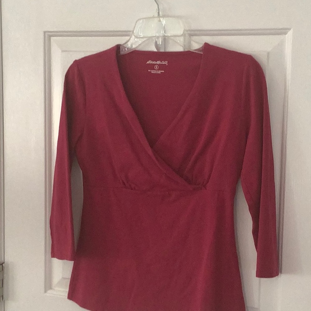 Burgundy, Eddie Bauer, small top.